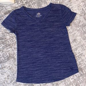 Justice blue v neck casual top girls size 12